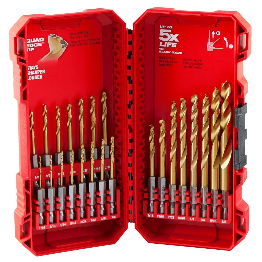 SHOCKWAVE Impact Duty™ RED HELIX™ Titanium Drill Bit Set – 23PC<span class=' ItemWarning' style='display:block;'>Item is usually in stock, but we&#39;ll be in touch if there&#39;s a problem<br /></span>