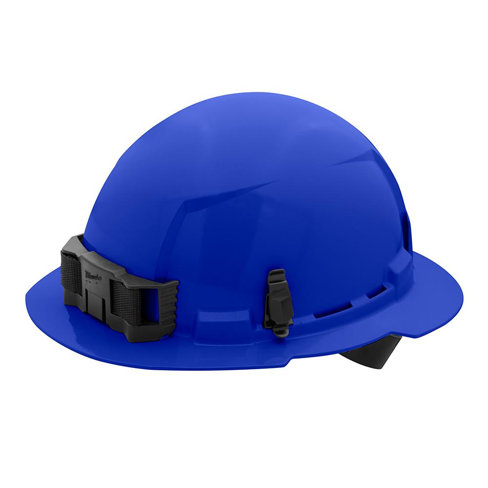 Blue Full Brim Hard Hat w/4pt Ratcheting Suspension - Type 1, Class E<span class=' ItemWarning' style='display:block;'>Item is usually in stock, but we&#39;ll be in touch if there&#39;s a problem<br /></span>