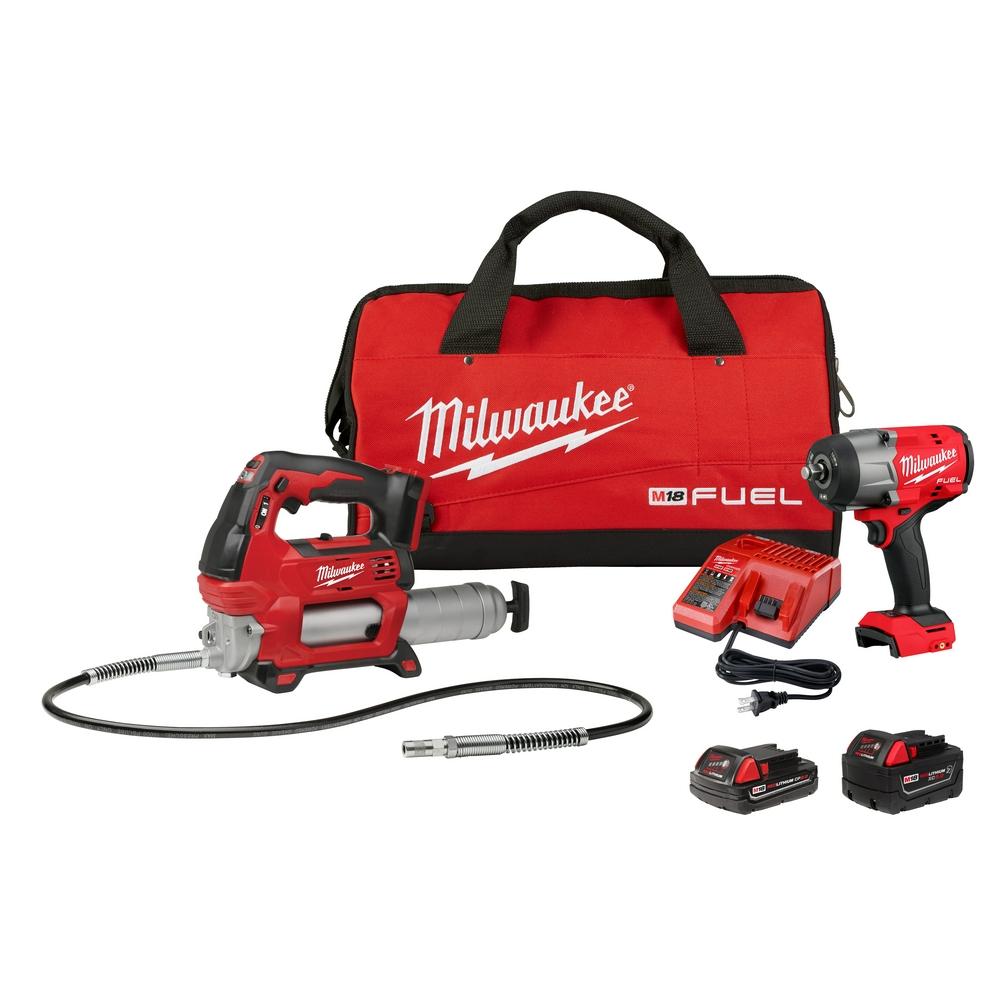 M18 FUEL™ 1/2&#34; HTIW w/ Friction Ring & Grease Gun Combo Kit<span class=' ItemWarning' style='display:block;'>Item is usually in stock, but we&#39;ll be in touch if there&#39;s a problem<br /></span>