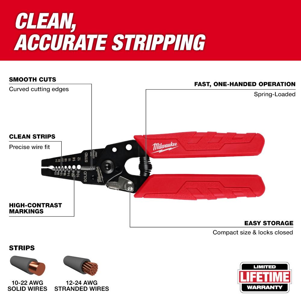 10-24 AWG Compact Comfort Grip Wire Stripper & Cutter<span class=' ItemWarning' style='display:block;'>Item is usually in stock, but we&#39;ll be in touch if there&#39;s a problem<br /></span>