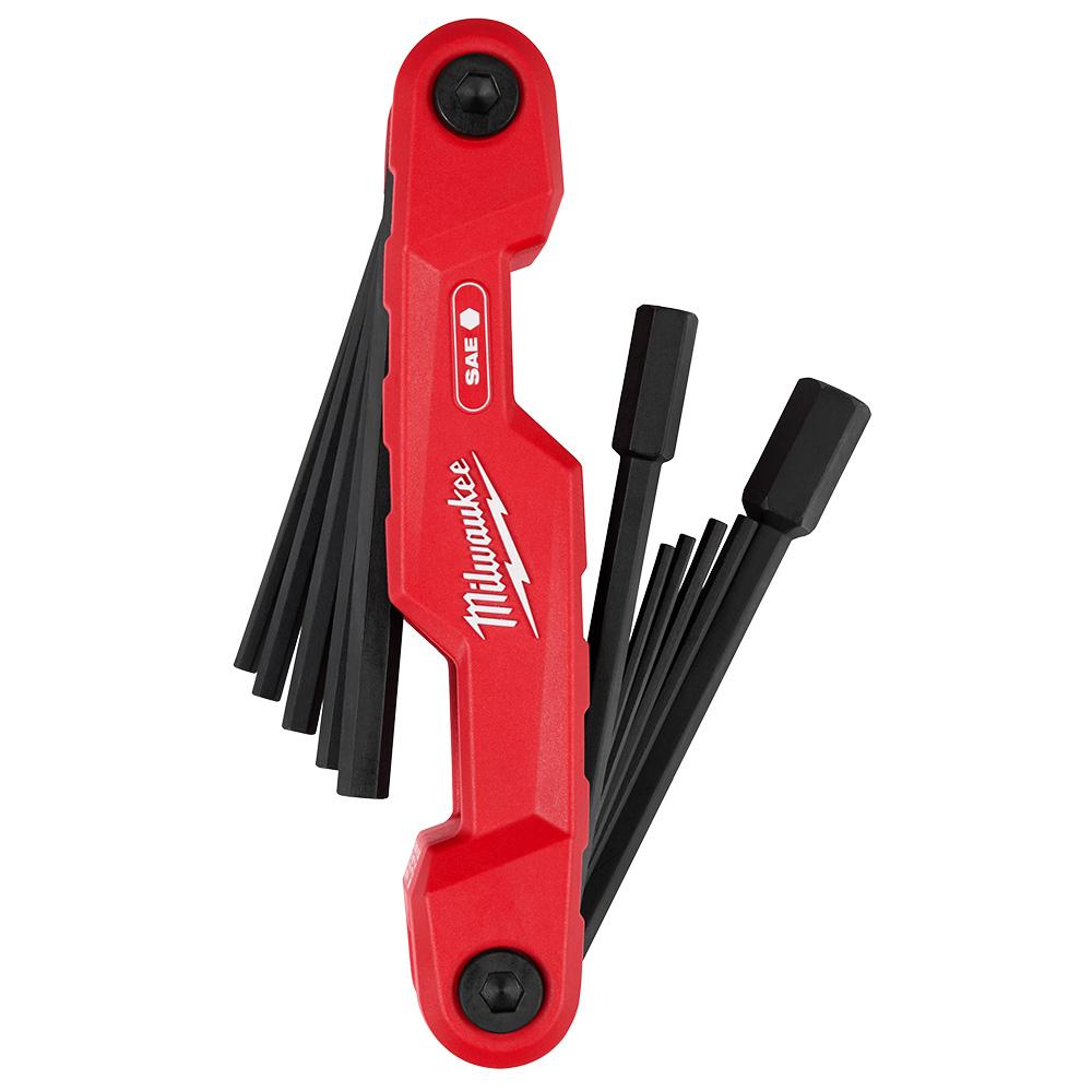 11-Key Electrician&#39;s Folding Hex Key Set - SAE<span class=' ItemWarning' style='display:block;'>Item is usually in stock, but we&#39;ll be in touch if there&#39;s a problem<br /></span>