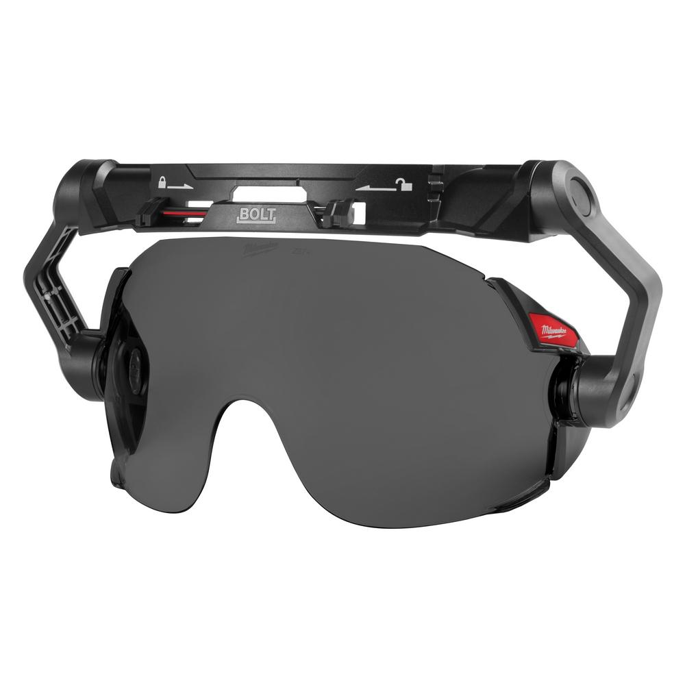 BOLT™ Eye Visor - Tinted Dual Coat Lens (Compatible with Milwaukee® Safety Helmets & Hard Hats)<span class=' ItemWarning' style='display:block;'>Item is usually in stock, but we&#39;ll be in touch if there&#39;s a problem<br /></span>