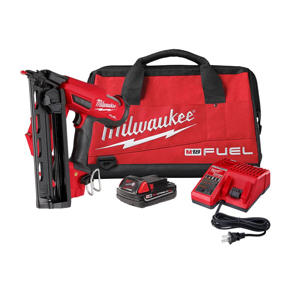 M18 FUEL™ 16 Gauge Angled Finish Nailer Kit<span class=' ItemWarning' style='display:block;'>Item is usually in stock, but we&#39;ll be in touch if there&#39;s a problem<br /></span>