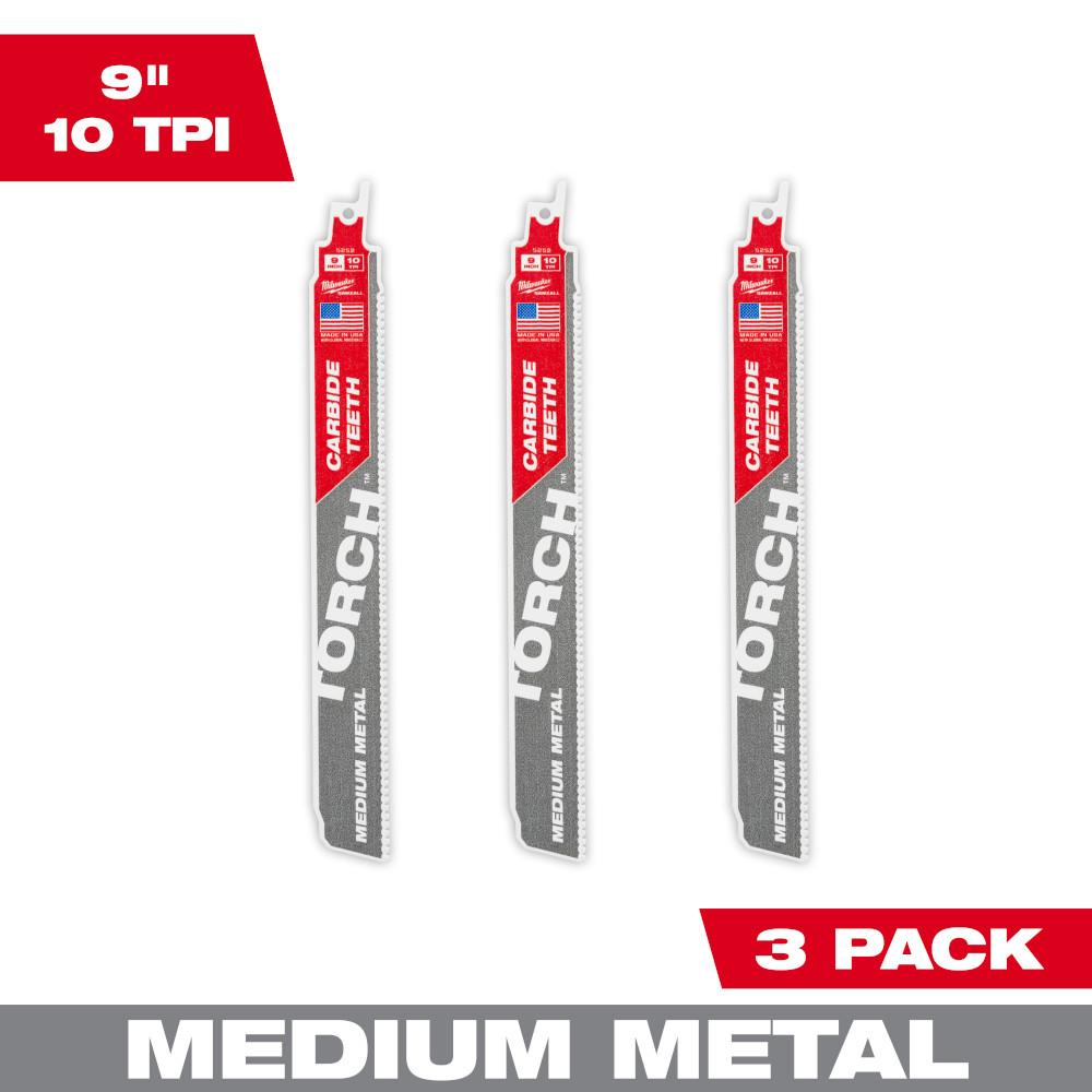 9&#34; 10TPI The TORCH™ with Carbide Teeth for Medium Metal 3PK<span class=' ItemWarning' style='display:block;'>Item is usually in stock, but we&#39;ll be in touch if there&#39;s a problem<br /></span>