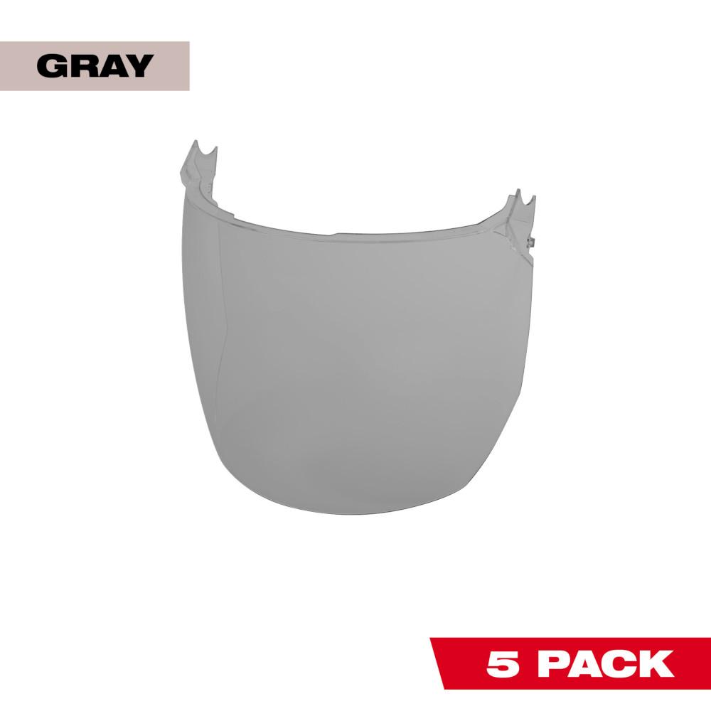 5pk Gray Face Shield Replacement Lenses (Helmet & Hard Hat Mount)<span class=' ItemWarning' style='display:block;'>Item is usually in stock, but we&#39;ll be in touch if there&#39;s a problem<br /></span>