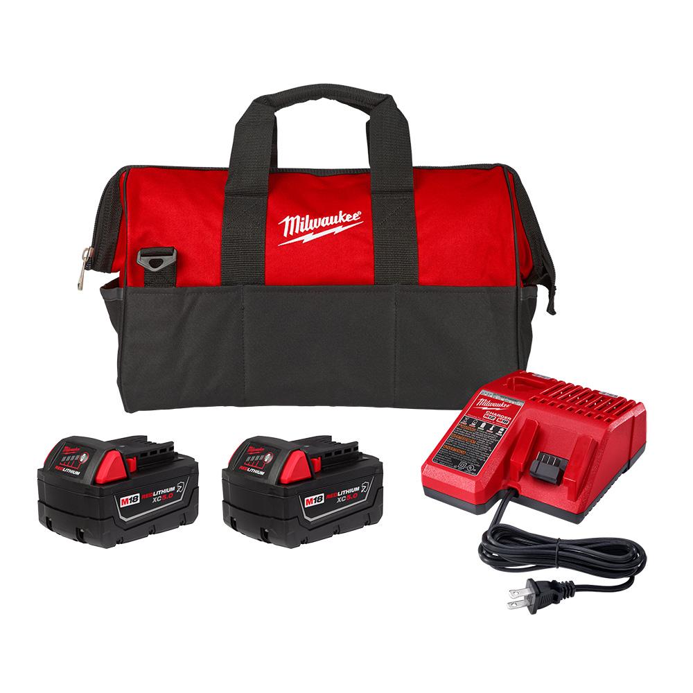 M18™ REDLITHIUM™ XC5.0 Resistant Battery Starter Kit<span class=' ItemWarning' style='display:block;'>Item is usually in stock, but we&#39;ll be in touch if there&#39;s a problem<br /></span>