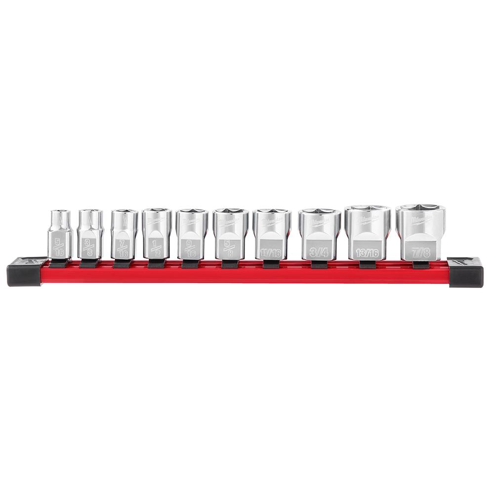 10pc 3/8 in. SAE Sockets with FOUR FLAT™ Sides<span class=' ItemWarning' style='display:block;'>Item is usually in stock, but we&#39;ll be in touch if there&#39;s a problem<br /></span>