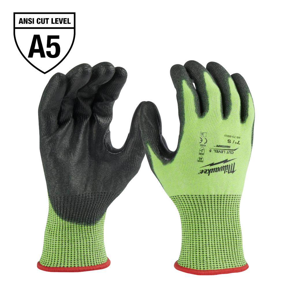 High Visibility Cut Level 5 Polyurethane Dipped Gloves - S<span class=' ItemWarning' style='display:block;'>Item is usually in stock, but we&#39;ll be in touch if there&#39;s a problem<br /></span>