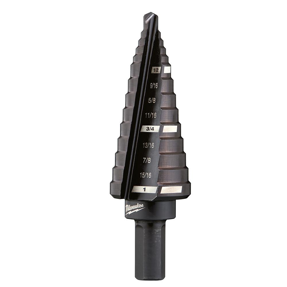 #8 Step Drill Bit, 1/2 in. - 1 in. x 1/16 in.<span class=' ItemWarning' style='display:block;'>Item is usually in stock, but we&#39;ll be in touch if there&#39;s a problem<br /></span>