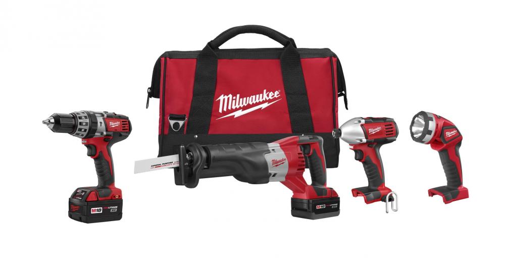 M18™ Cordless Lithium-Ion 4-Tool Combo Kit 2696-84 (RECONDITIONED)<span class=' ItemWarning' style='display:block;'>Item is usually in stock, but we&#39;ll be in touch if there&#39;s a problem<br /></span>