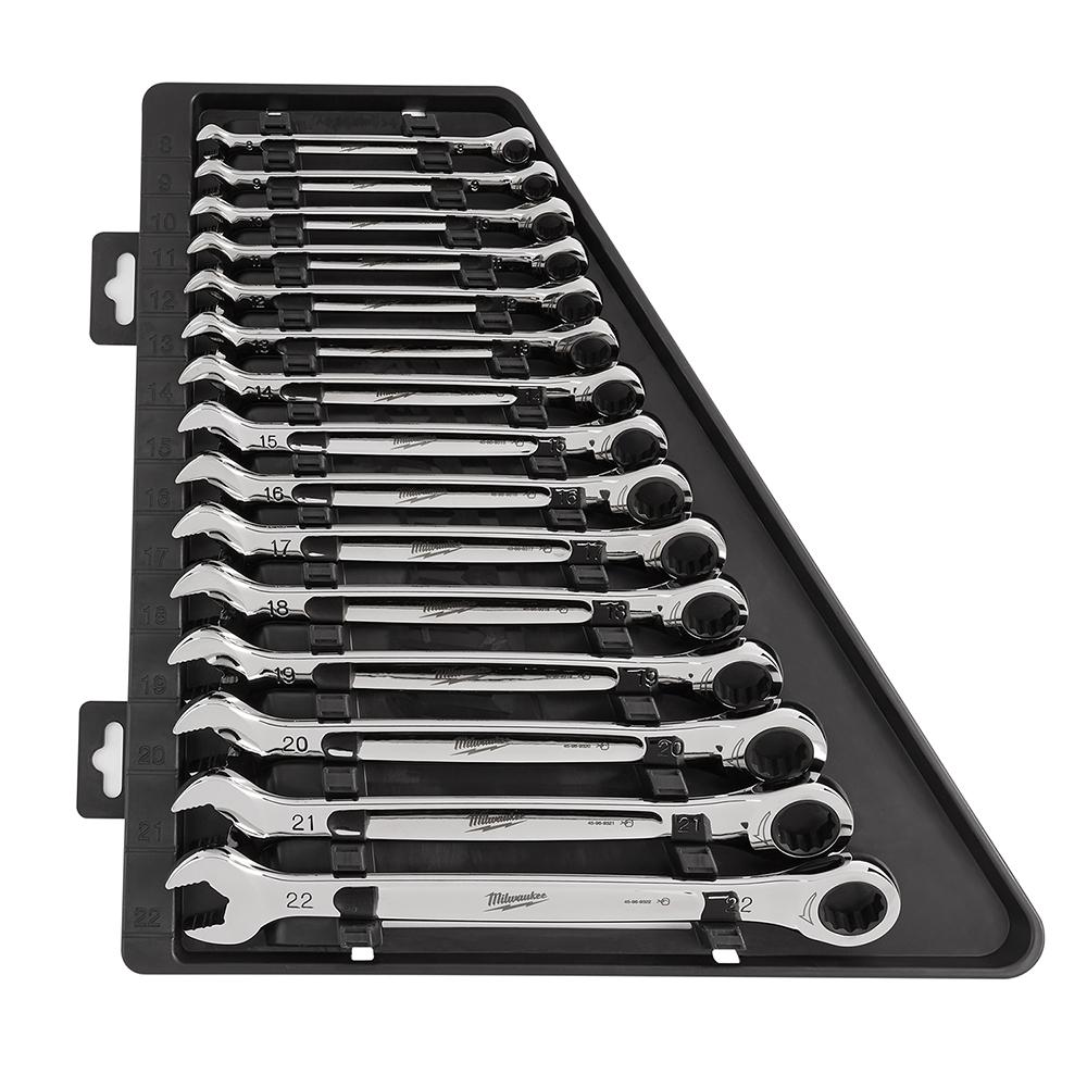 15pc Ratcheting Combination Wrench Set - Metric<span class=' ItemWarning' style='display:block;'>Item is usually in stock, but we&#39;ll be in touch if there&#39;s a problem<br /></span>