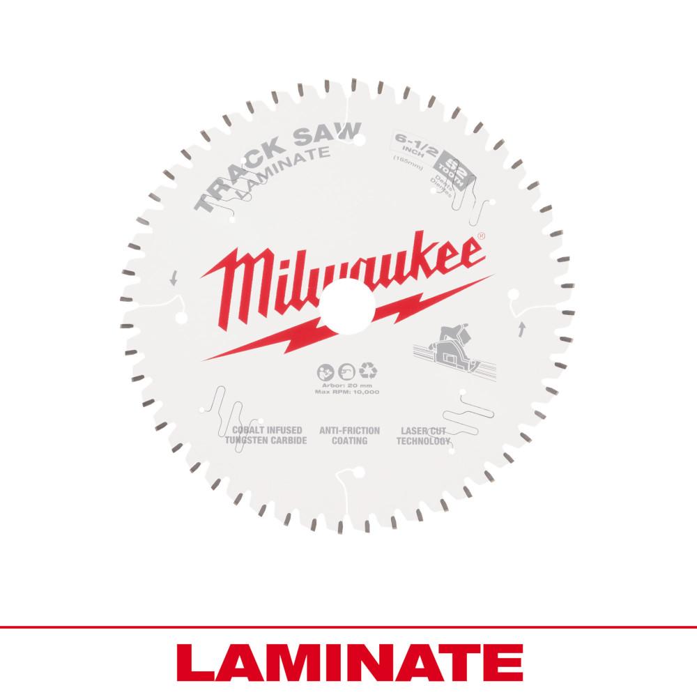 Milwaukee® 6-1/2” 52T Laminate Track Saw Blade<span class=' ItemWarning' style='display:block;'>Item is usually in stock, but we&#39;ll be in touch if there&#39;s a problem<br /></span>