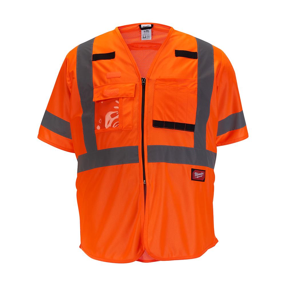 Class 3 High Visibility Orange Safety Vest - 2XL/3XL<span class=' ItemWarning' style='display:block;'>Item is usually in stock, but we&#39;ll be in touch if there&#39;s a problem<br /></span>