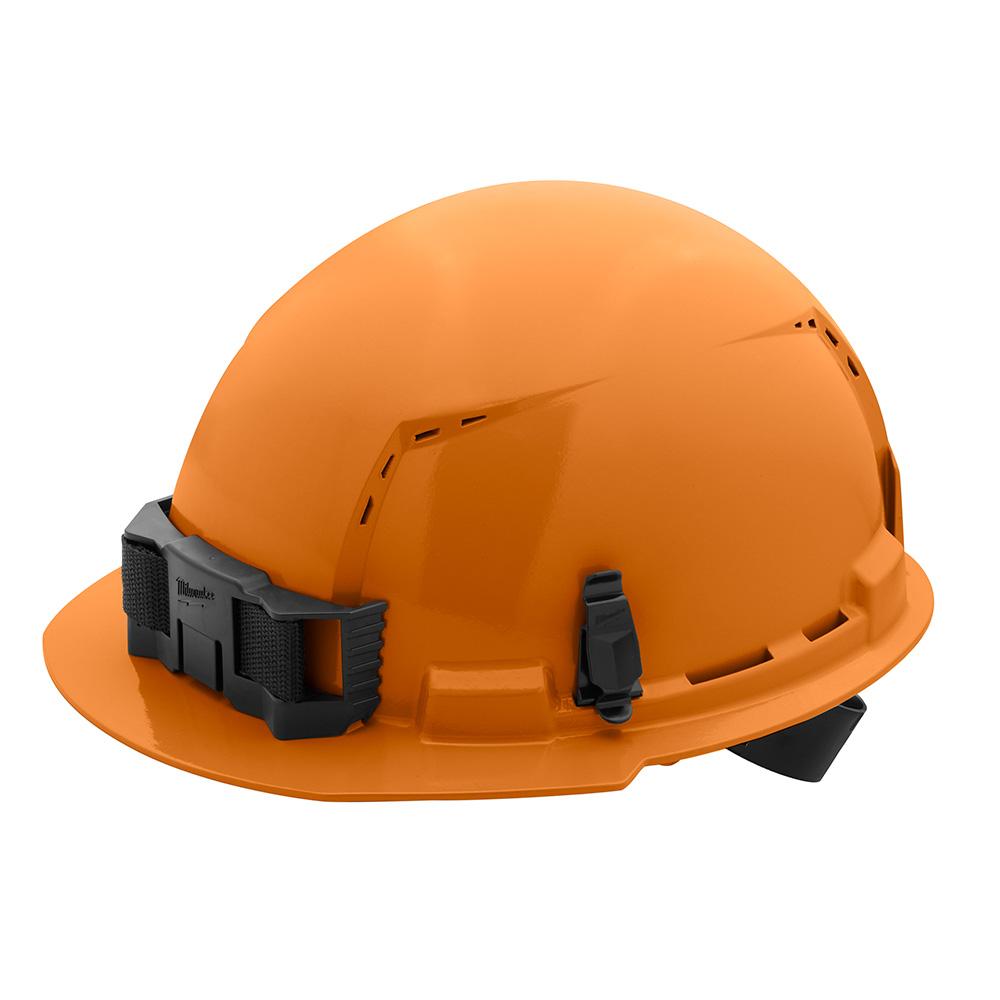 Orange Front Brim Vented Hard Hat w/4pt Ratcheting Suspension - Type 1, Class C<span class=' ItemWarning' style='display:block;'>Item is usually in stock, but we&#39;ll be in touch if there&#39;s a problem<br /></span>