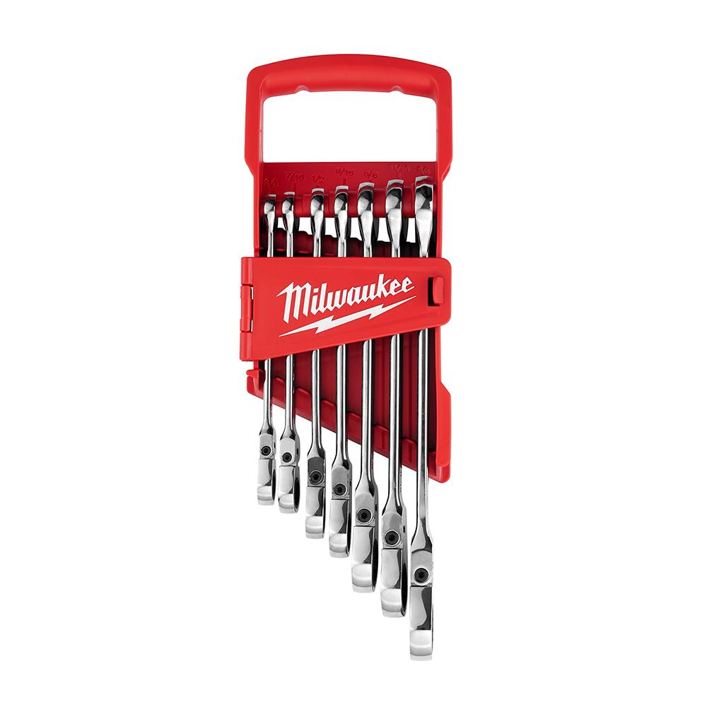 7pc SAE Flex Head Ratcheting Combination Wrench Set<span class=' ItemWarning' style='display:block;'>Item is usually in stock, but we&#39;ll be in touch if there&#39;s a problem<br /></span>