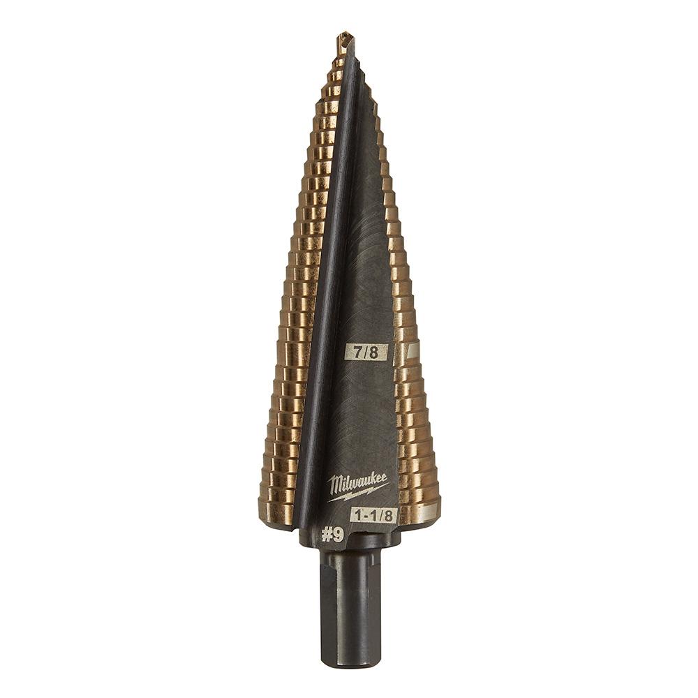 Milwaukee Cobalt Step Drill Bit #9 (7/8-1-1/8&#34;)<span class=' ItemWarning' style='display:block;'>Item is usually in stock, but we&#39;ll be in touch if there&#39;s a problem<br /></span>