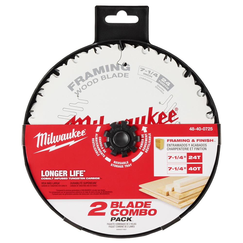 7-1/4&#34; 24T & 40T Circular Saw Blade 2PK<span class=' ItemWarning' style='display:block;'>Item is usually in stock, but we&#39;ll be in touch if there&#39;s a problem<br /></span>