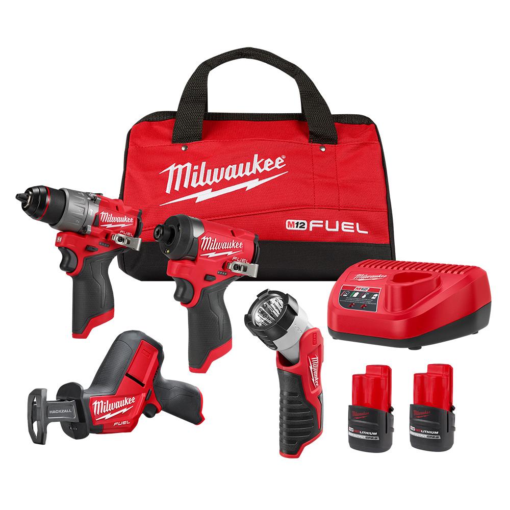 M12 FUEL™ 4-Tool Combo Kit<span class=' ItemWarning' style='display:block;'>Item is usually in stock, but we&#39;ll be in touch if there&#39;s a problem<br /></span>