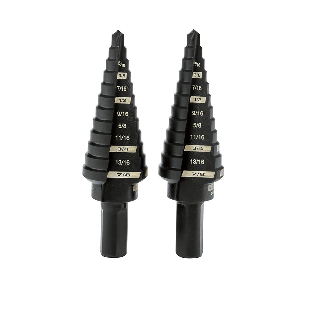 2-Piece #4 Step Drill Bit Set<span class=' ItemWarning' style='display:block;'>Item is usually in stock, but we&#39;ll be in touch if there&#39;s a problem<br /></span>