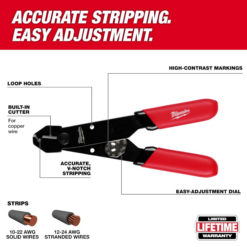 12-24 AWG Adjustable Compact Wire Stripper & Cutter<span class=' ItemWarning' style='display:block;'>Item is usually in stock, but we&#39;ll be in touch if there&#39;s a problem<br /></span>