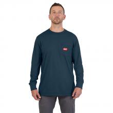 Milwaukee 606BL-3X - GRIDIRON™ Pocket T-Shirt - Long Sleeve Blue 3X