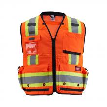 Milwaukee 48-73-5165 - Class 2 Surveyor's High Visibility Orange Safety Vest - S/M