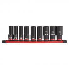 Milwaukee 49-66-7022 - 9PC SHOCKWAVE™ Impact Duty™ 1/2" Drive SAE Deep 6 Point Socket Set