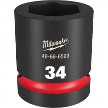 Milwaukee 49-66-6599 - SHOCKWAVE™ Impact Duty™ 1" Drive 34MM Standard 6 Point Socket