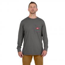 Milwaukee 606G-XL - GRIDIRON™ Pocket T-Shirt - Long Sleeve Gray XL