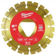 Milwaukee 49-93-7265 - Yellow 6” x .100” Diamond Blade for Green Concrete