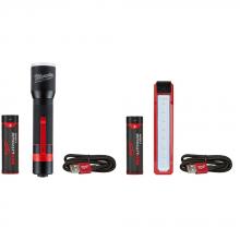 Milwaukee 2110-21FL - USB Rechargeable 700 L Flashlight with Flood Light Kit