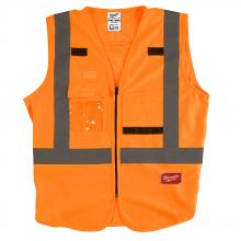 Milwaukee 48-73-5034 - Class 2 High Visibility Orange Safety Vest - 4XL/5XL