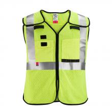 Milwaukee 48-73-5213 - AR/FR Cat. 1 Class 2 Breakaway High Visibility Yellow Mesh Safety Vest - 2XL/3XL (ANSI/CSA)