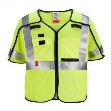 Milwaukee 48-73-5232 - AR/FR Cat. 1 Class 3 Breakaway High Visibility Yellow Mesh Safety Vest - L/XL (ANSI/CSA)