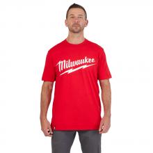 Milwaukee 607R-M - Heavy Duty T-Shirt - Short Sleeve Logo Red M