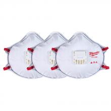 Milwaukee 48-73-4002 - 3 Pk N95 Valved Respirator w/Gasket