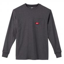 Milwaukee 602G-3X - HD Pocket T-Shirt - LS - Gray 3X