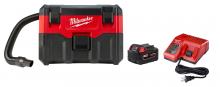 Milwaukee 0880-20P - M18 18 Volt Lithium-Ion Cordless Wet/Dry Vacuum w/Free 5.0 Starter Kit