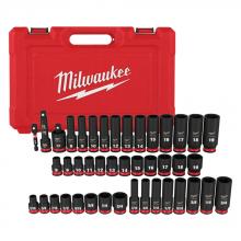 Milwaukee 49-66-7009 - 43PC SHOCKWAVE™ Impact Duty™ 3/8" Drive SAE & Metric Deep 6 Point Socket Set