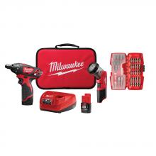 Milwaukee 2482-22 - M12™ Screwdriver with Free LED Light & 42 pc. Bit Set