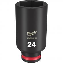 Milwaukee 49-66-6165 - SHOCKWAVE™ Impact Duty™ 3/8" Drive 24MM Deep 6 Point Socket