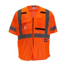 Milwaukee 48-73-5147 - Class 3 High Visibility Orange Safety Vest - 2XL/3XL