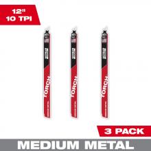 Milwaukee 48-00-6353 - 12" 10TPI The TORCH™ with NITRUS CARBIDE™ Teeth for Medium Metal 3PK 