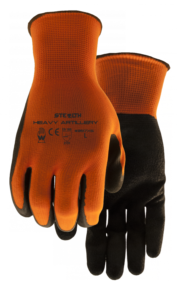 STEALTH HEAVY ARTILLERY CRINKLE LATEX HI VIS 6 PACK COATED - M<span class=' ItemWarning' style='display:block;'>Item is usually in stock, but we&#39;ll be in touch if there&#39;s a problem<br /></span>