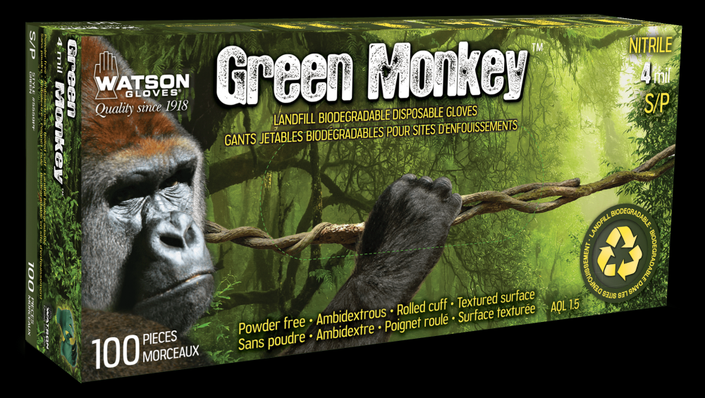 GREEN MONKEY RECLAIM 4 MIL NITRILE DISPOSABLE - S<span class=' ItemWarning' style='display:block;'>Item is usually in stock, but we&#39;ll be in touch if there&#39;s a problem<br /></span>