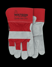 Watson Gloves 104-S - MEAN MOTHER SPLIT COWHIDE COTTON DRILL BACK COMBO - S