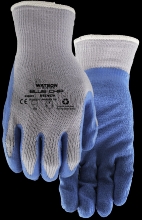 Watson Gloves 320-M - BLUE CHIP POLYESTER CRINKLED RUBBER LATEX PALM COATED - M