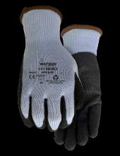 Watson Gloves 337-S - STEALTH HYBRID WASTENOT CRINKLE LATEX W RECLAIM COATED - S