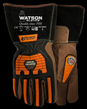 Watson Gloves 5785G-XXL - SHOCK TROOPER A7 D30 BACK & ANTIVIBE PALM GAUNTLET GOATSKIN - XXL