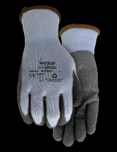 Watson Gloves 9337-M - STEALTH HYBRID WASTENOT CRINKLE LATEX W RECLAIM LINED COATED - M